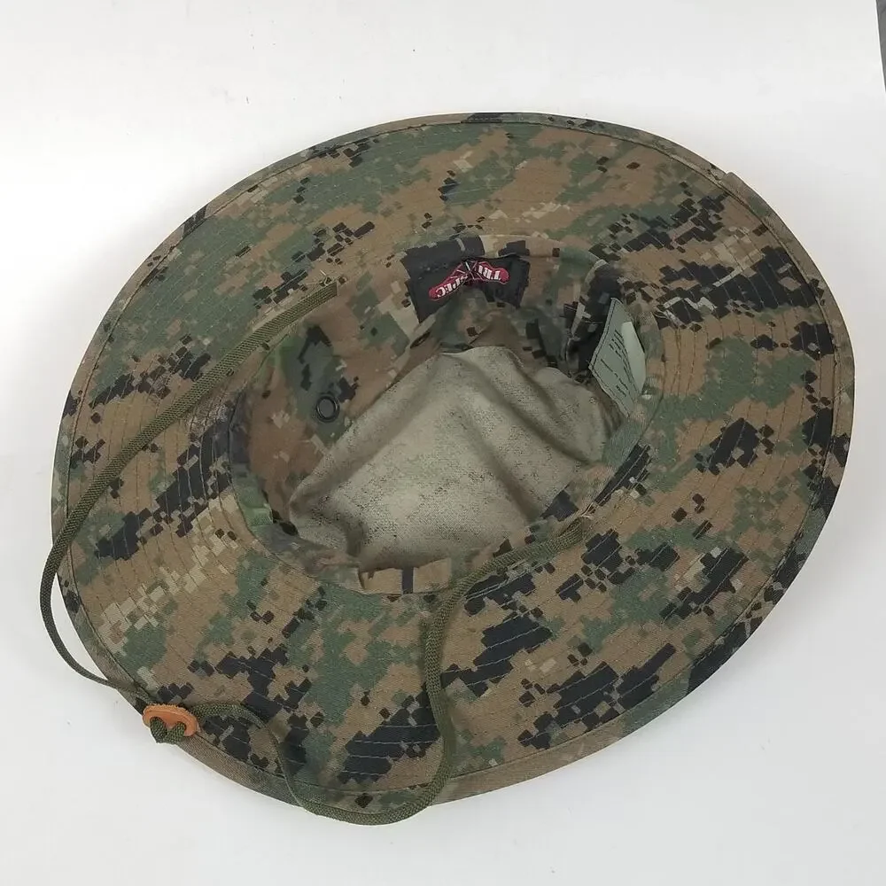 TRU-SPEC Hat Boonie Fitted Mens 7 1/4 Green Camo Military Hunting Hiking Outdoor